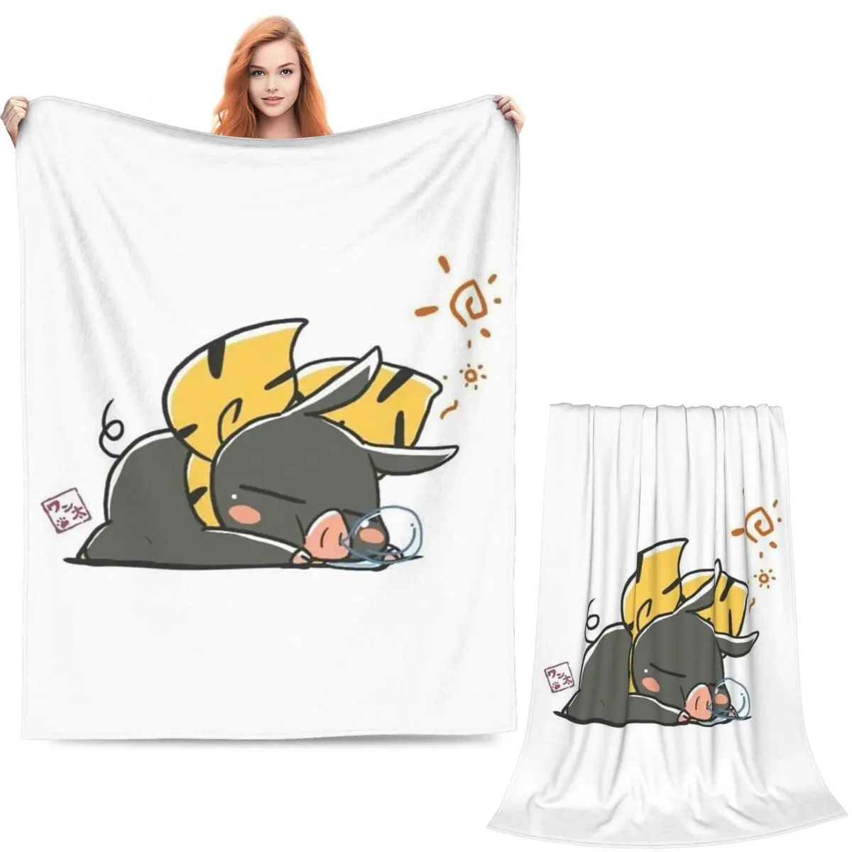 Ranma 1/2 Saotome Pig Girls P Chan Blankets Soft Warm Flannel Throw Blanket Cover for Bed Living room Picnic Travel Home Couch