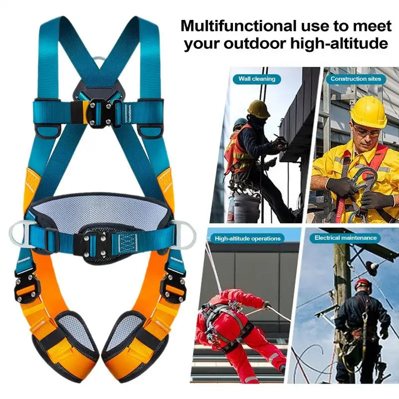 Rock Climbing Harness Harnesses Five-point High Altitude Work Safety Belt Fall Protection Construction Harness Survival Tools