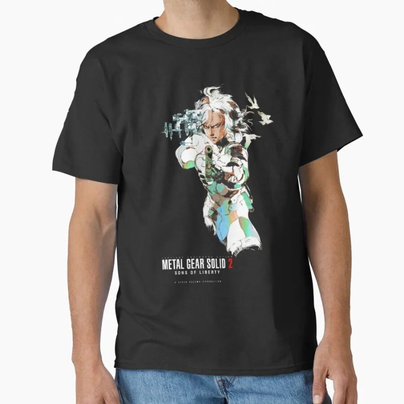 

Raiden Negative Metal Gear Solid 1103 Kojima MGS Video game Gift T shirt for man Large size Tops Graphic Print Clothes