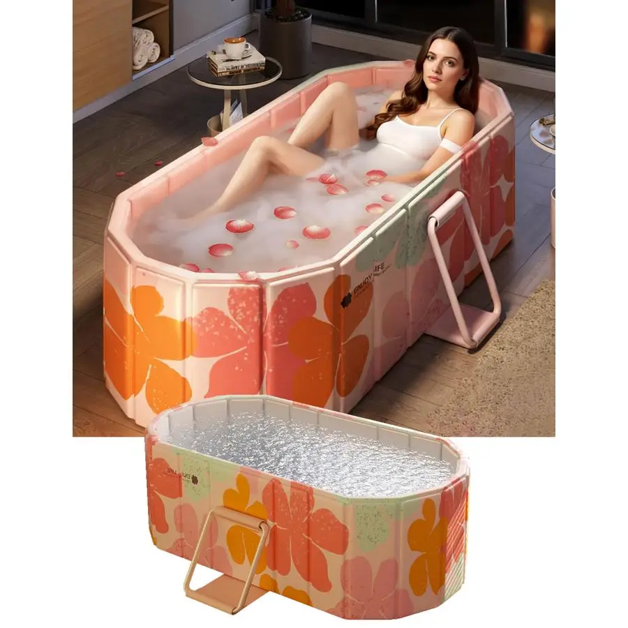 Bañera Plegable para Adultos, Bañera de Hidromasaje, SPA, Bañera de Inmersión Fría, Bañera Independiente