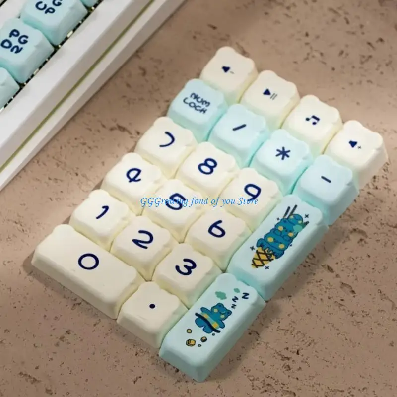 

H9EB OEM Profile 122 Keys PBT Double Shot Lemon Bear Keycaps for Mechanical Keyboard