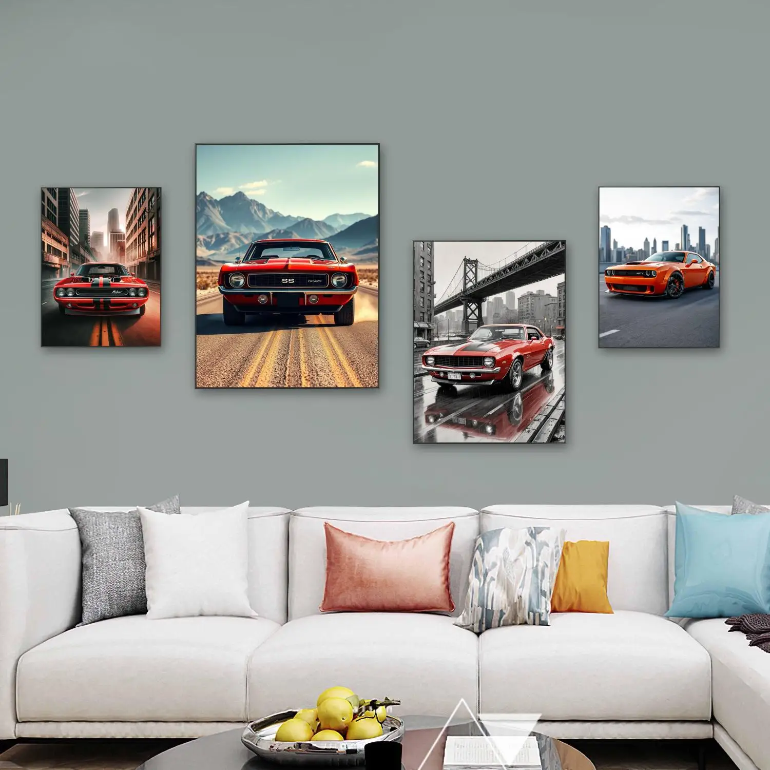DIY American Muscle Car Poster Diamond Painting Car-themed Image 5D Diamond Embroidery Modern Home Wall Decor Man Boy Gift