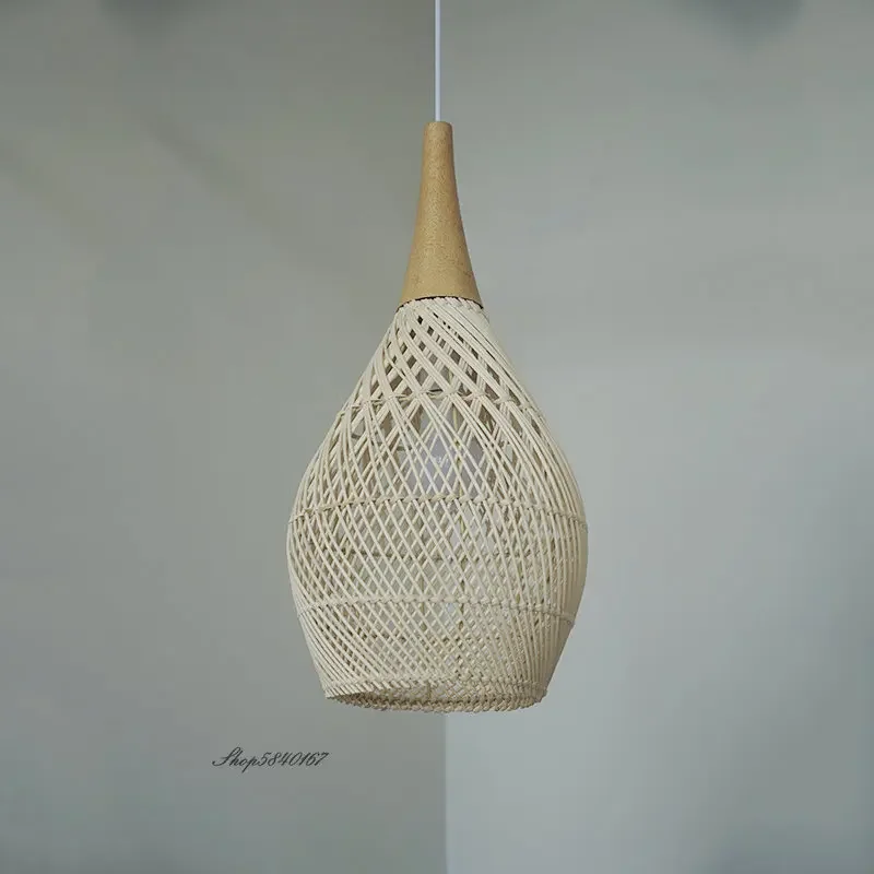 Southeast Asian Vintage Pendant Lights Hight Quality Rattan Lamps Dining Room Restaurant Kitchen Light Fixtures Loft Luminaries
