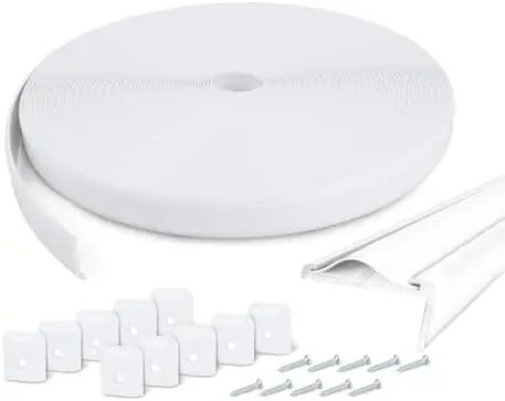 

Молдинг для обшивки RV шириной 1 дюйм, 100 футов, с металлическими заглушками – белая виниловая окантовка и угловые элементы для прицепов-дач и кемперов