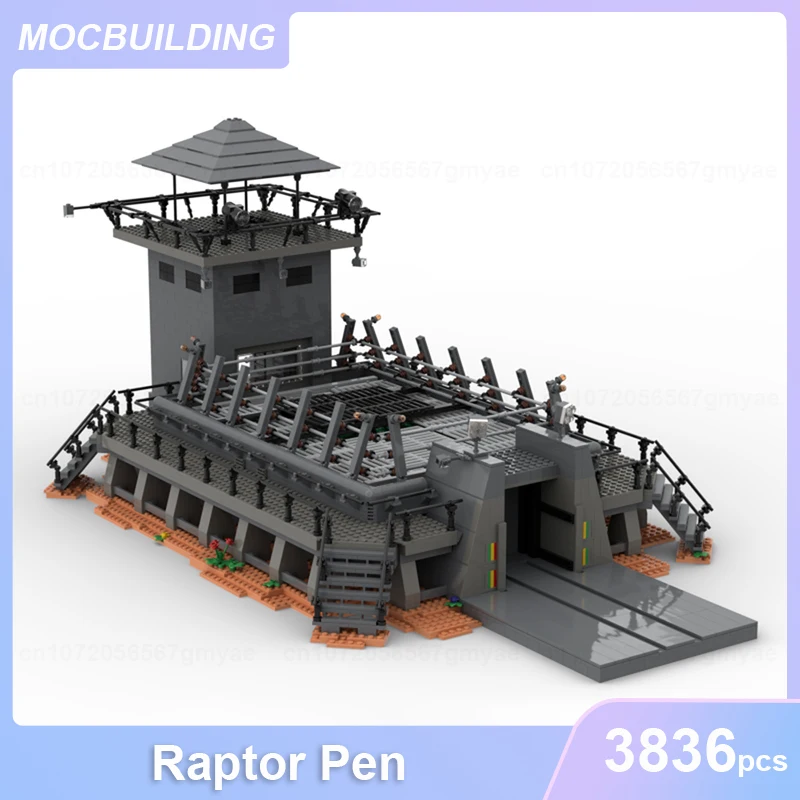 Raptor Pen & Helipad Gate MOC Building Blocks DIY Assemble Bricks Architecture Creative Display Collect Xmas Toys Gifts 3836PCS