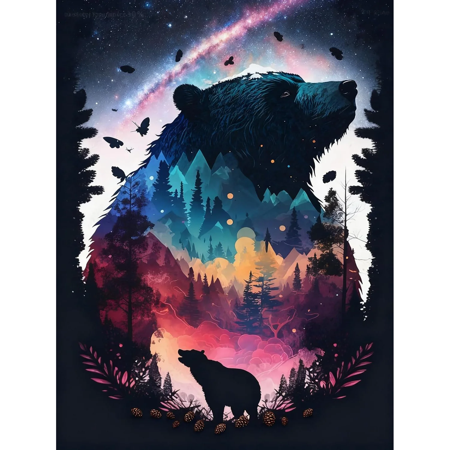 

DIY Fantasy Bear Landscape Jigsaw Puzzles Home Decor Adults Puzzle Games Family Fun Puzzles Educational Gift Various Sizes
