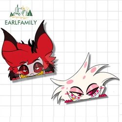 EARLFAMILY 13cm for HAZBIN Furry Peeker Car Stickers Anime Graffiti Vinyl Car Wrap Waterproof Decal Motorcycle Campervan Decor