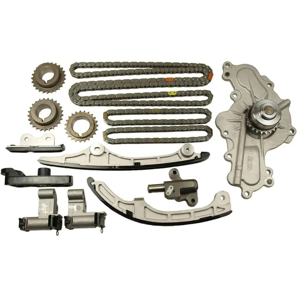 

Engine Timing Chain Kit: Sprocket, 3 Chains, 5 Guides, 3 Tensioners, Tensioner Guide, Water Pump