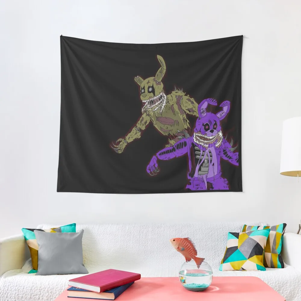 FNaF - Twisted Bunnies Tapestry Aesthetic Home Decor Decor For Room Bedrooms Decor Tapestry