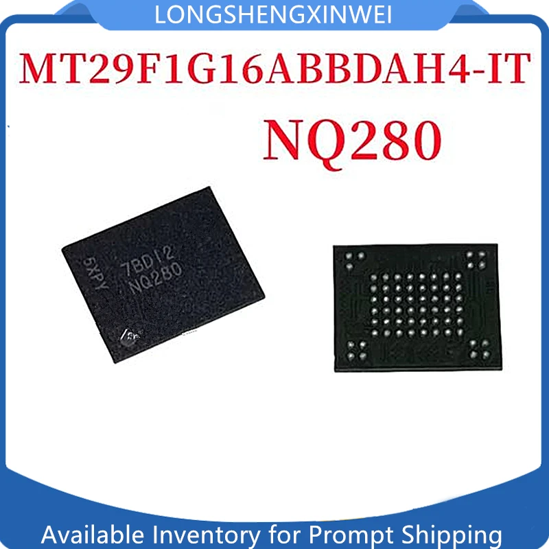 1PCS NEW MT29F1G16ABBDAH4-IT:D  Silk Screen NQ280 BGA-63  Flash NAND Storage