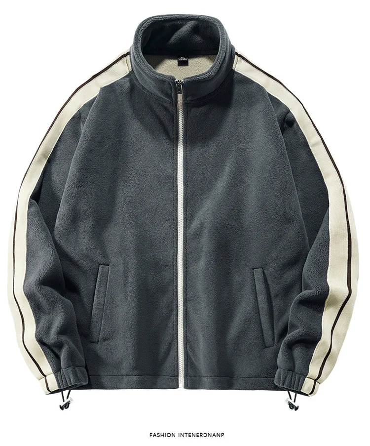 Winter Herren Woll-Hoodie-Hosen-Set, Plüsch Verdickter Warmer und Winddichter Sportanzug Herren Winter Plüsch-Hoodie Trainingsanzug 2-teiliges Set – Detail 21