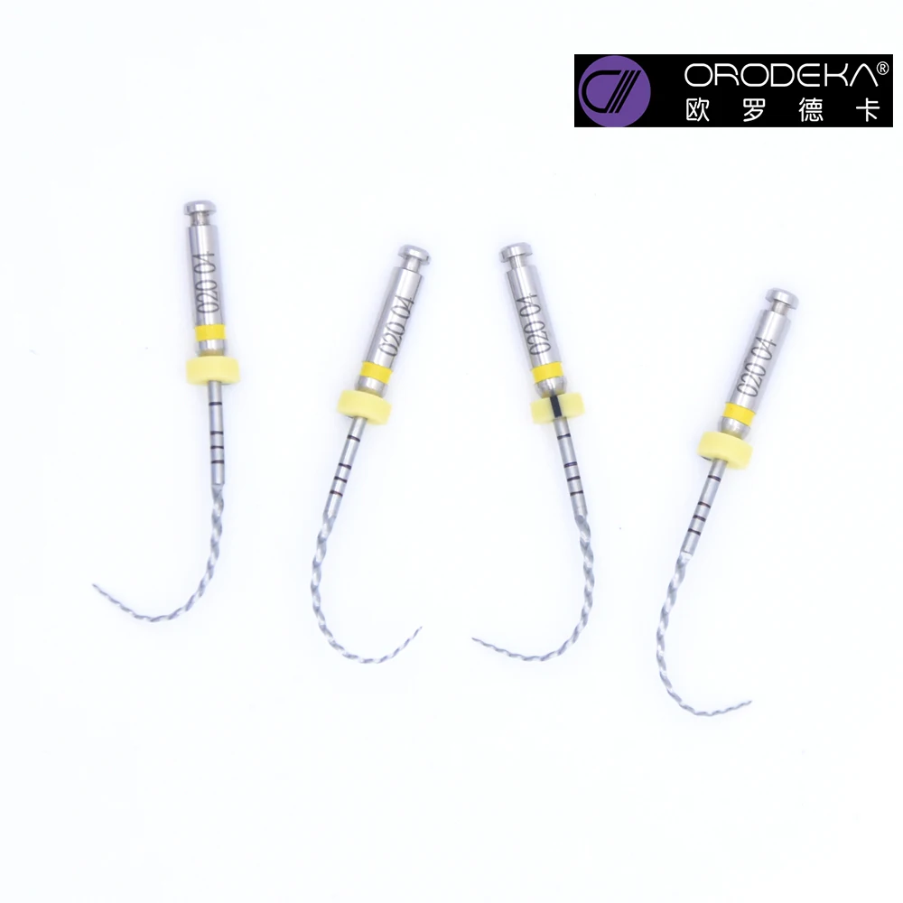 ORODEKA File 4pcs Dental Endo Root ORODEKA Files Canal Universeral Engine Use Rotary Endondontic Nickel titonium Dentist Tool