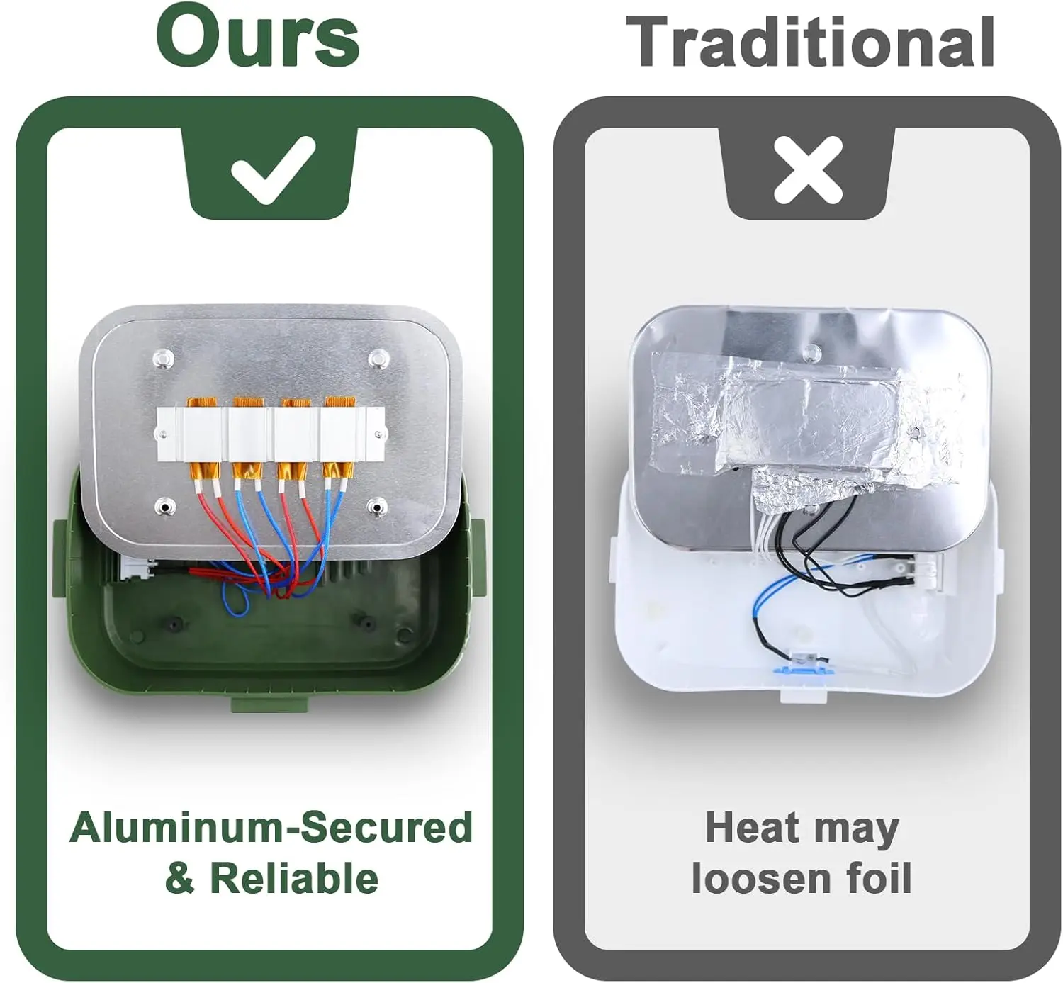 صندوق غداء كهربائي ساخن 100 وات 2.5 لتر محمول للبالغين 12 فولت/24 فولت/110 فولت شاحنة سيارة مكتب المنزل #4
