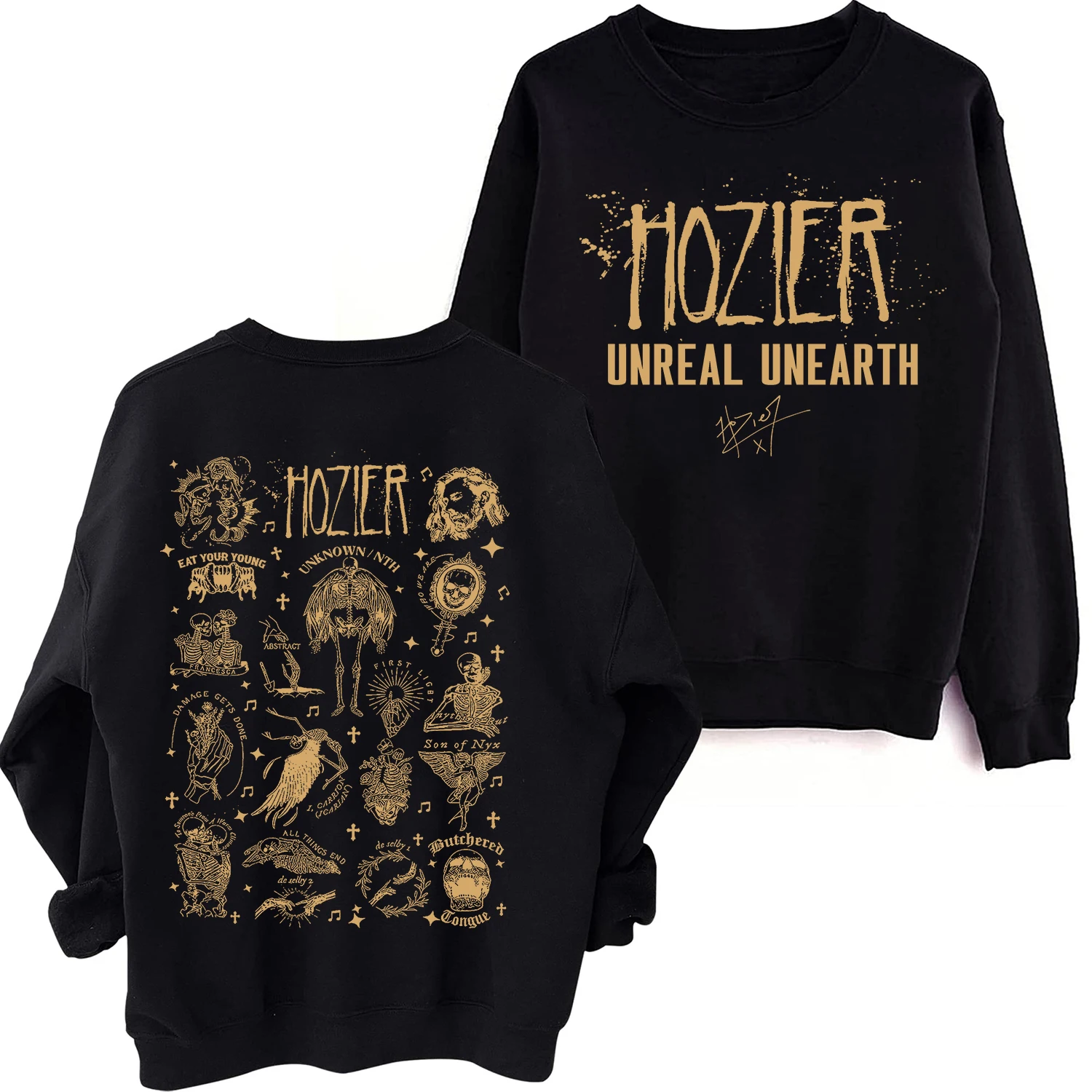 

2024 Unreal Unearth Tour Sweatshirt Man Woman Crewneck Streetswear Vintage Unreal Unearth Sweatshirt Hoodie Fans Gift