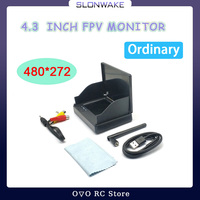 5.8G 48CH 4.3 Inch LCD 480x272 16:9 NTSC/PAL Auto Search FPV Monitor Build-in Battery For RC Multicopter FPV Drone Part