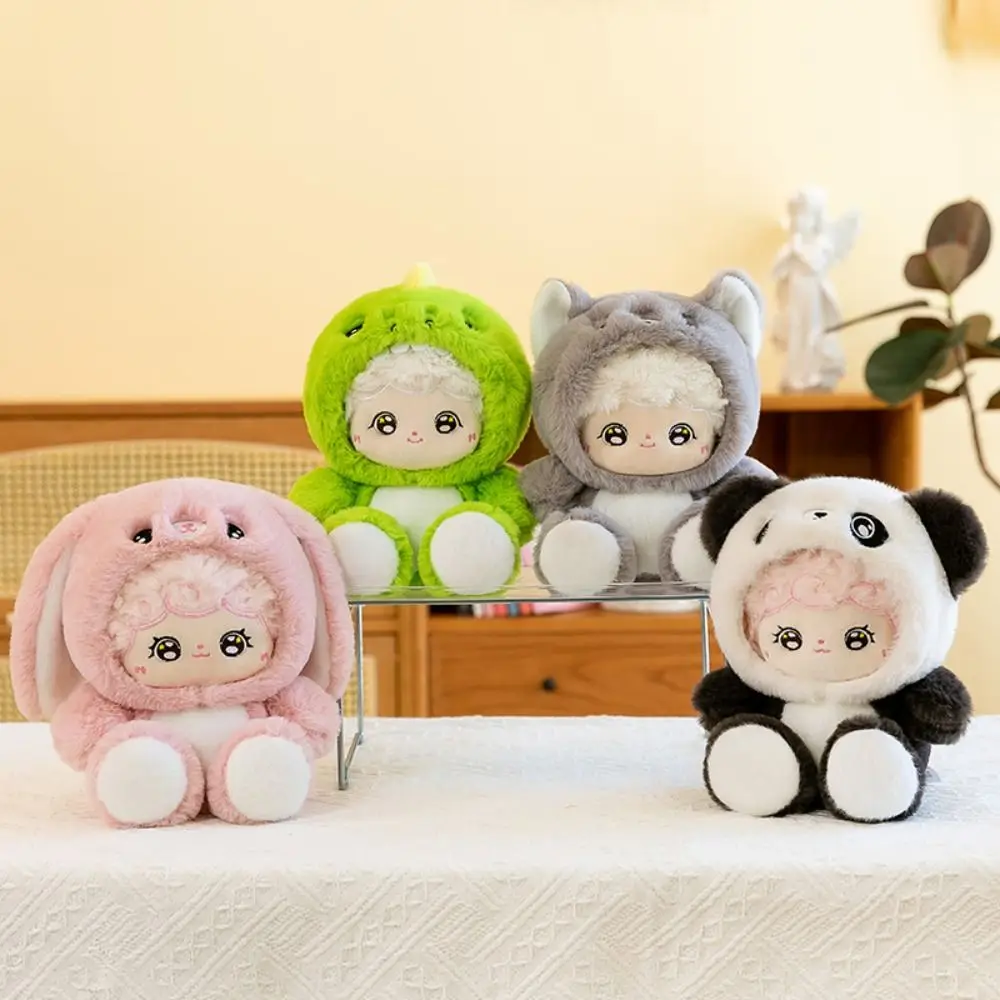 

Cute Fluffy Cross Dressing Plush Toy Soft Puppy Stuffed Animals Doll PP Cotton Plushies Panda Baby Plush Doll Children Gift