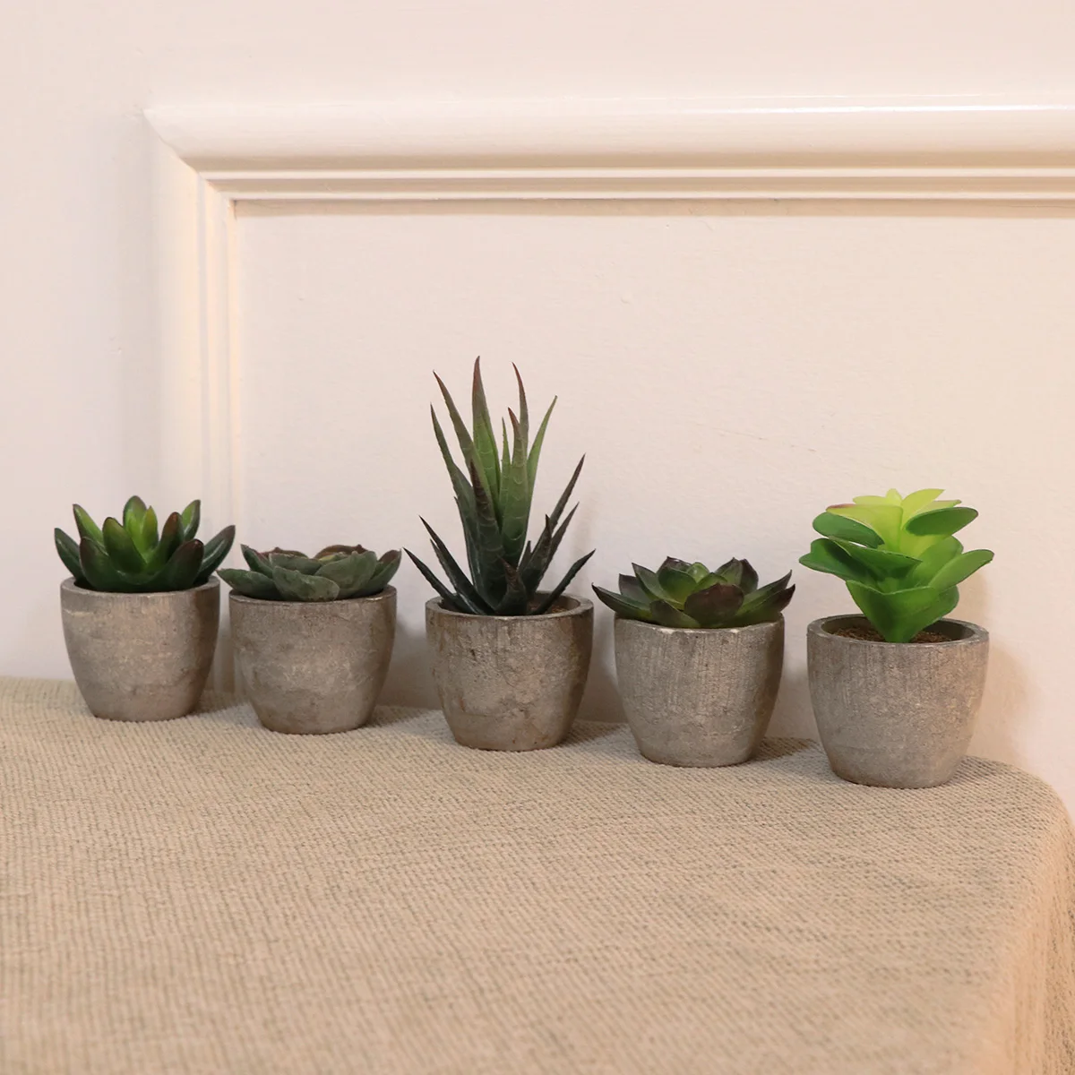 

5 Pcs Succulents Realistic Mini Decorative Plants Home Garden Desk Shelf Table Mini Fake Succulent Display Gift nament