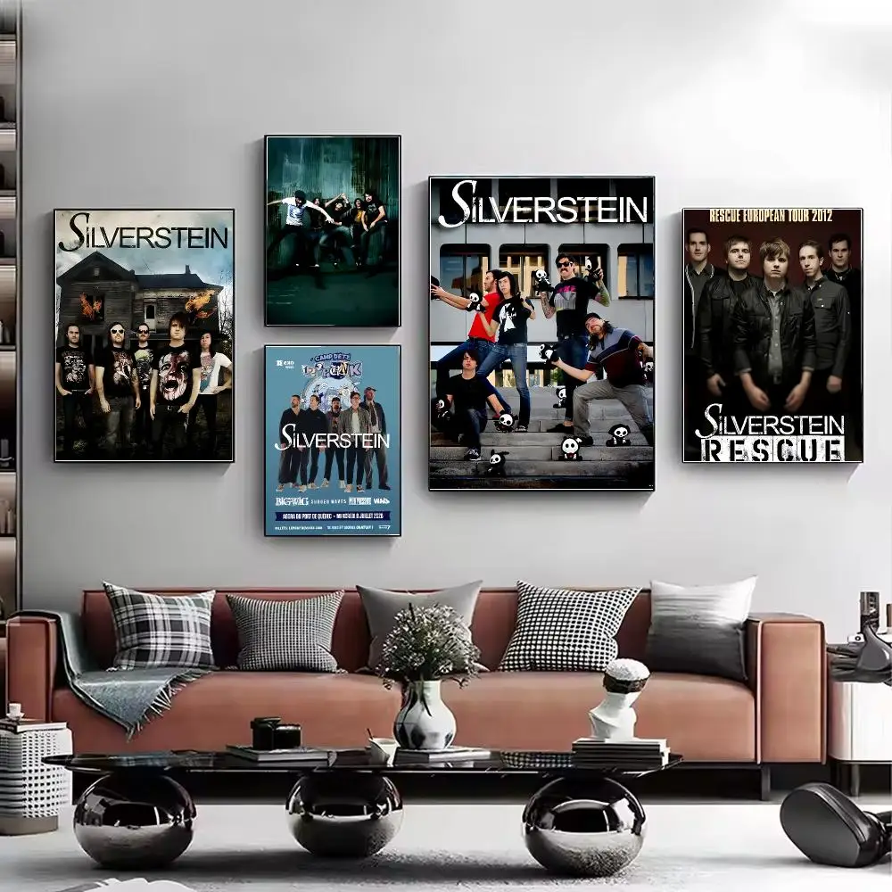 post hardcore S-Silverstein Poster HD Wall Art Aesthetic Home Decor for Living Room Bedroom Café Office Stylish Gift