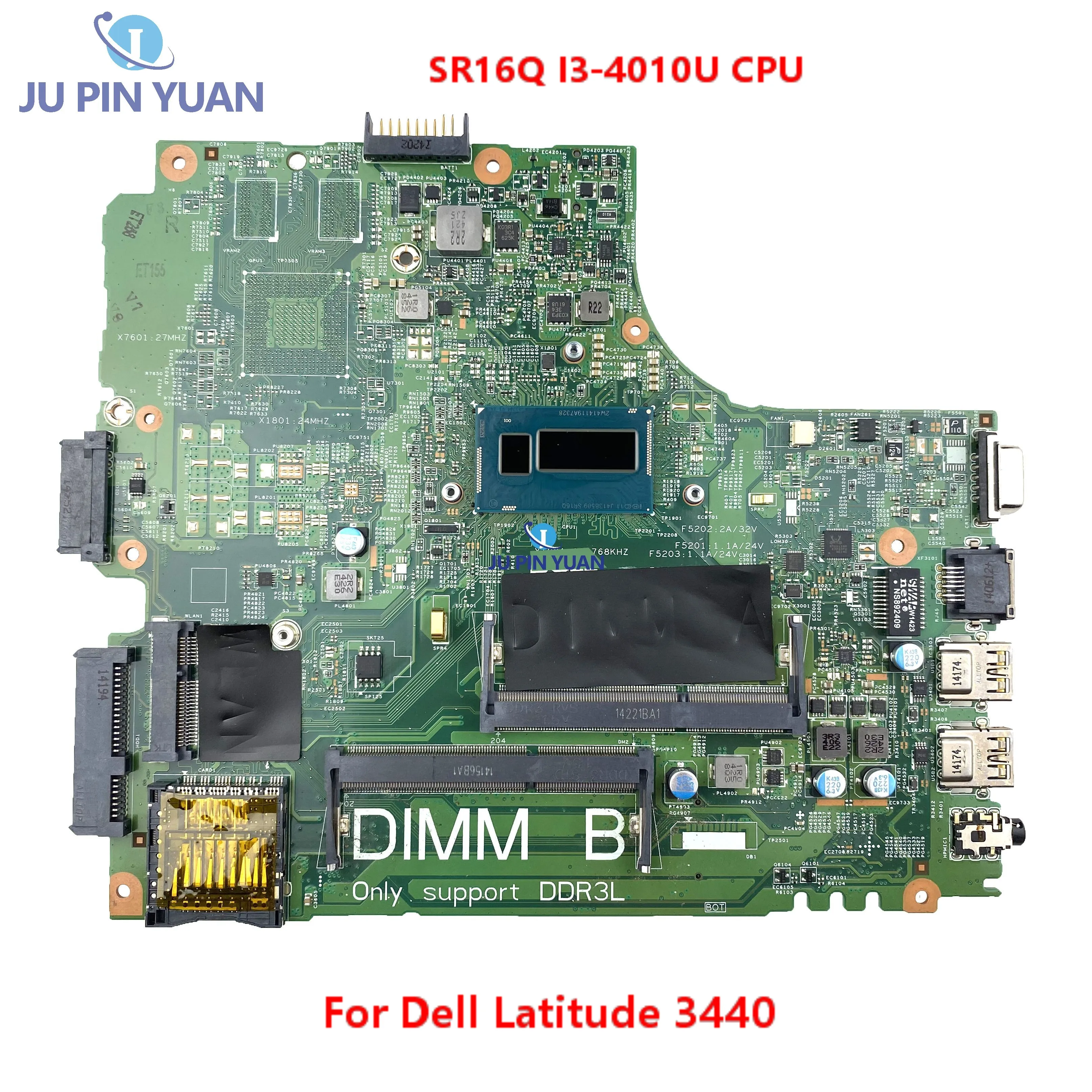 

13221-1 For Dell Latitude 3440 Laptop Motherboard CN-0PTD1C 0PTD1C PTD1C With SR16Q I3-4010U CPU 100% Full Tested Good