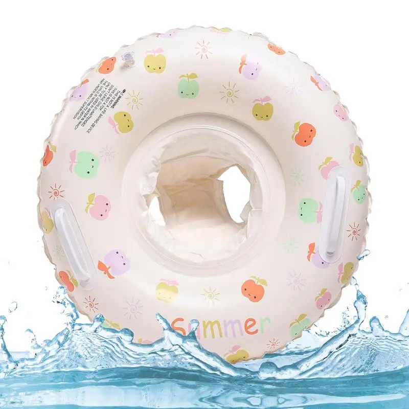 Toddler Swimming Float Pool Swim Inflatable Floats Ring Inflatable Swim Trainer for Kids with Handle Safety Seat Swim Ring Waist