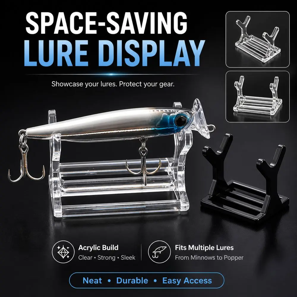 Acrylic Fishing Lure Display Stand Decorative Support Rack Structure Lure Holder Rack Sturdy Fishing Lure Show Rack