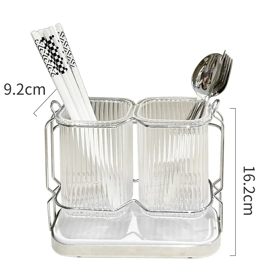 Luxury Cutlery Drainer Wall Mounted Kitchen Cutlery Organizer Spork Spoon Holder Utensil Drying Rack Kitchen Organizer