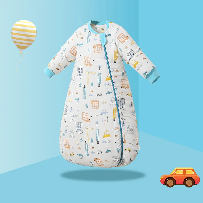 Sleeping Bag For Baby Pure Cotton Wearable Blanket Sleepsack Boy Girl Clothes Baby kick - proof quilt 0-24Months Lamb Down Sleep