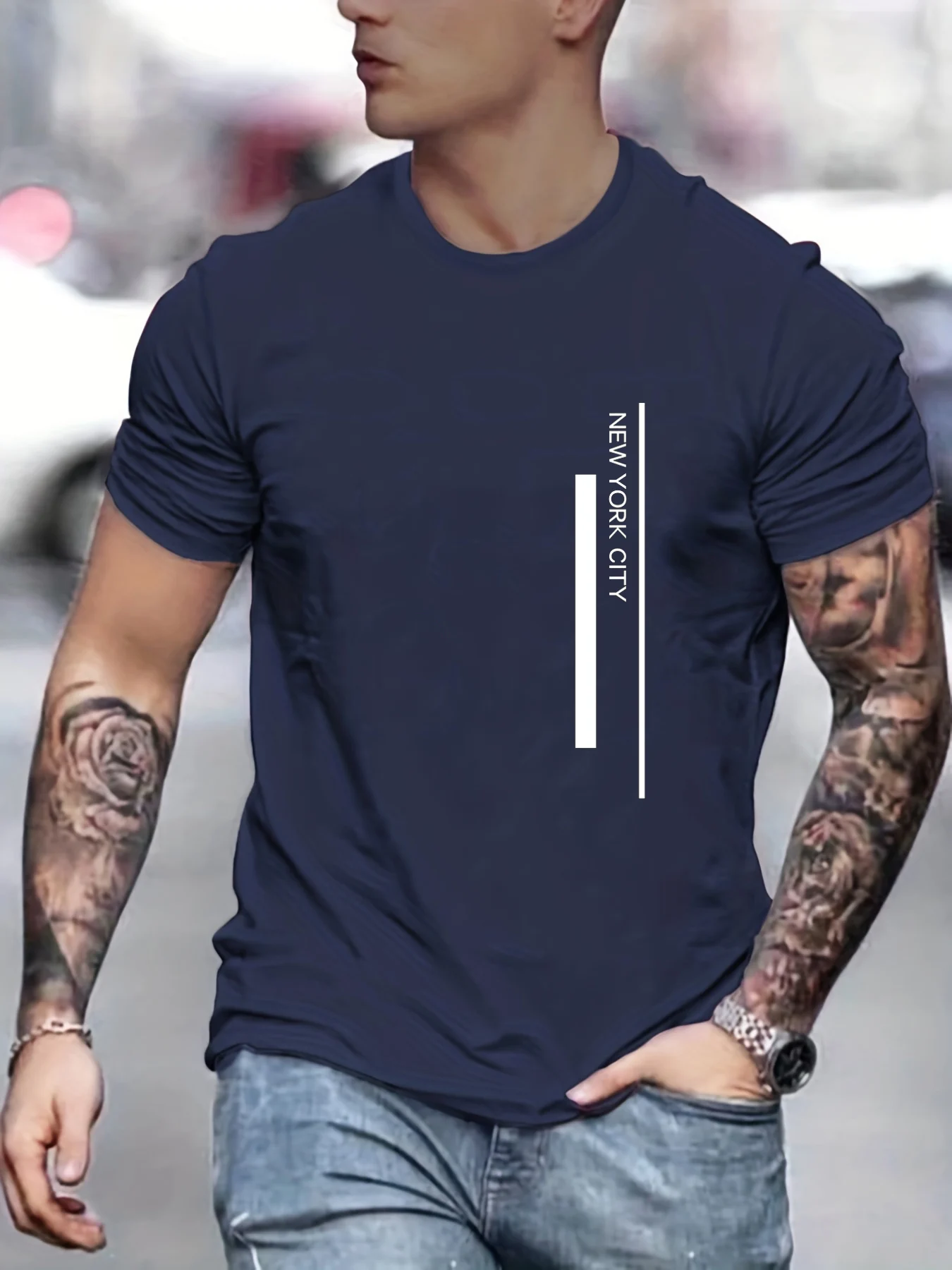 

Men's T-Shirt Trend Fashion Street T-Shirt Hip-Hop Loose Short Sleeved Summer T Shirt For Men Clothing Casual Fashion Top Tee