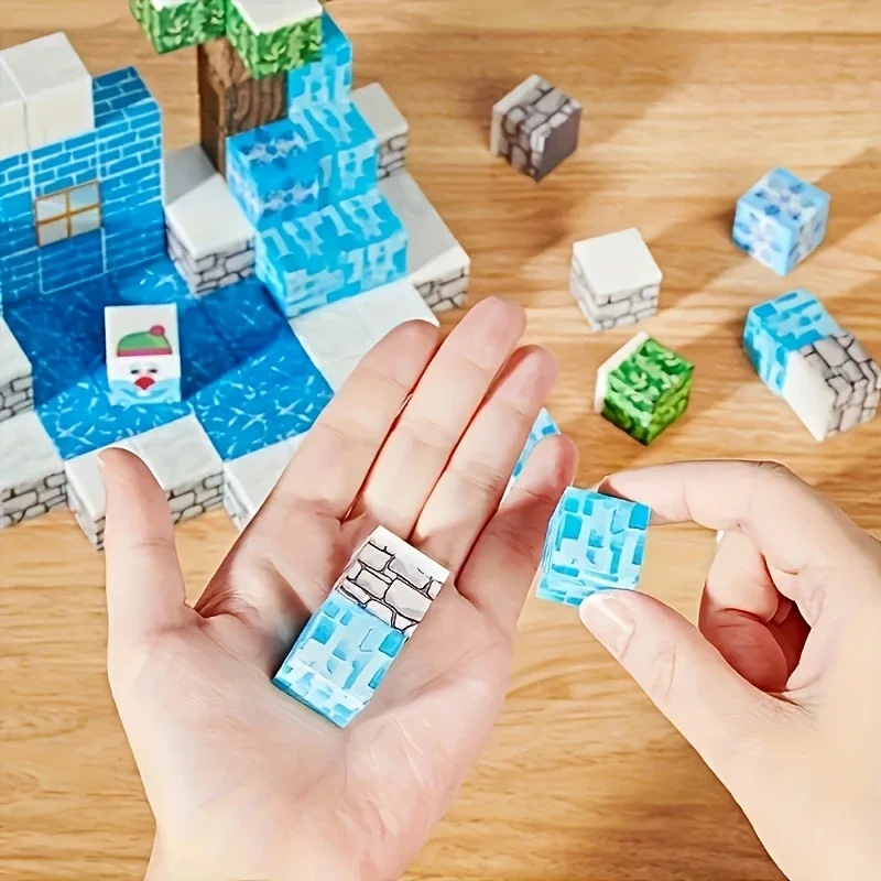 25-200 Creatief bouwspeelgoed, magnetische speelgoedset, doe-het-zelf-bouwstenen, magnetische bouwstenen, geschikt voor architectonisch en C