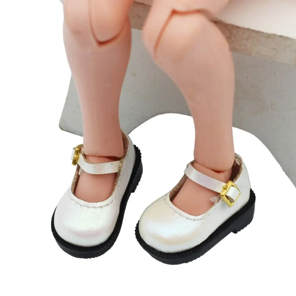 10cm Cotton Doll Shoes Clothes Accessories For 1/12 Dolls PU Leather College Style Shoes Doll Fashion Boots DIY Doll Boots Toys