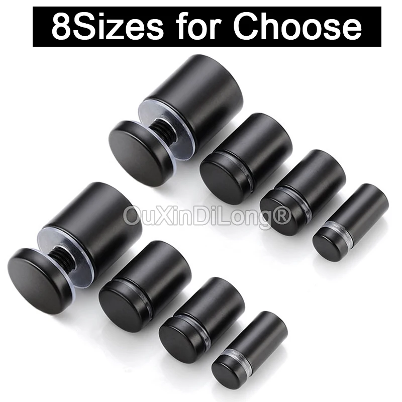 400PCS 19x25MM Stainless Steel Hollow Standoff Screws Wall Standoff Holder Mounts Acrylic Advertising Nails Black FG1175