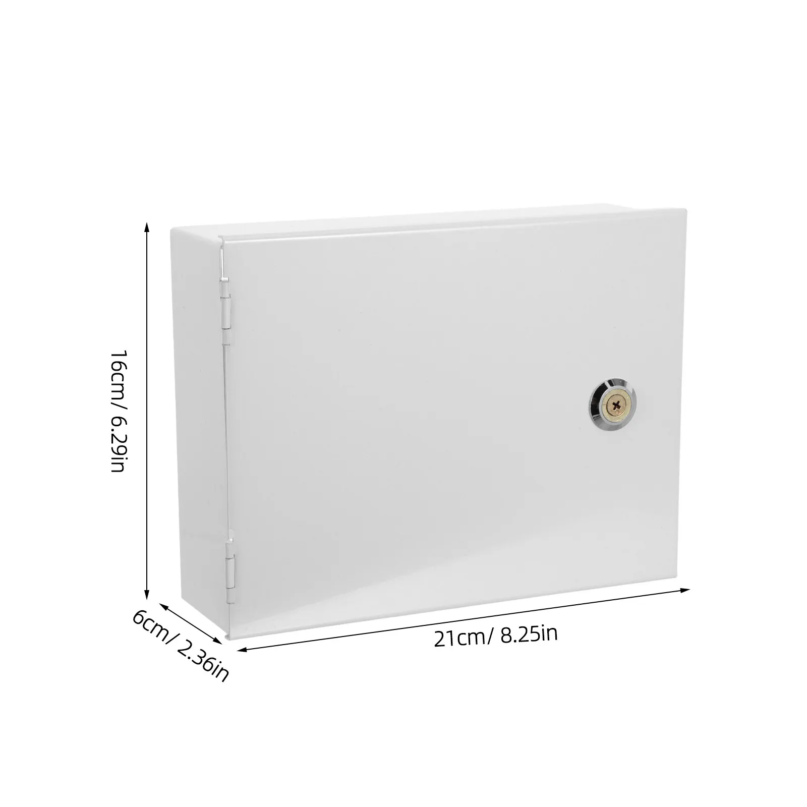 Metal Lock Box Key Lock Lockable Wall Mount Tamper Resistant Mechanical Lockbox for Alarm Switch Guard Keypad Security Enclosure