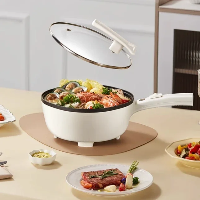 Electric frying pan household dormitory multifunctional integrated cooking pot small instant noodle electric hot pot