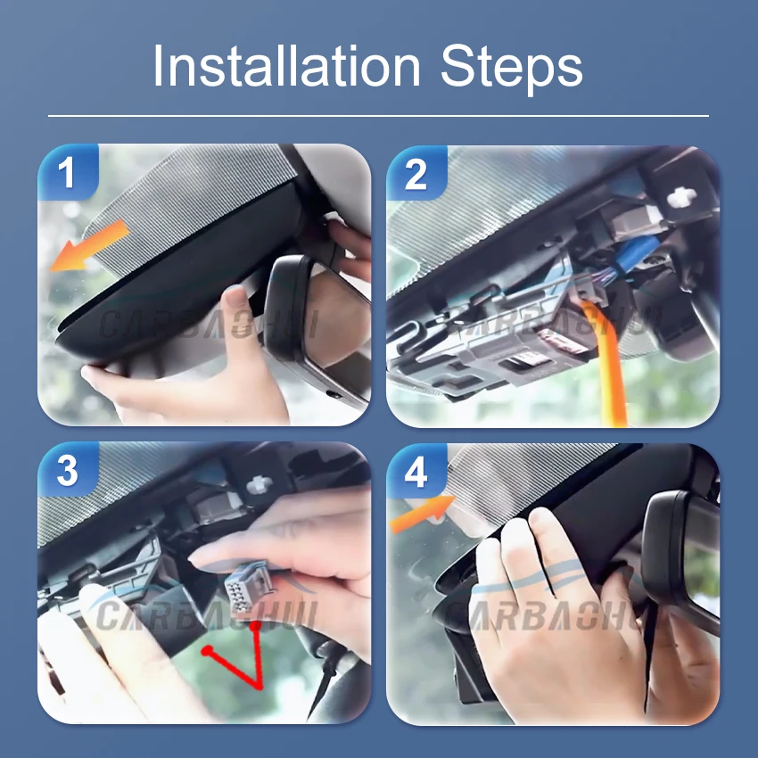 Easy Installation Dash Cam UHD 4K Dashcam Car Camera Video Recorder DVR WIFI For Toyota RAV4 XA40 GXL Hybrid 2018 2017 2016