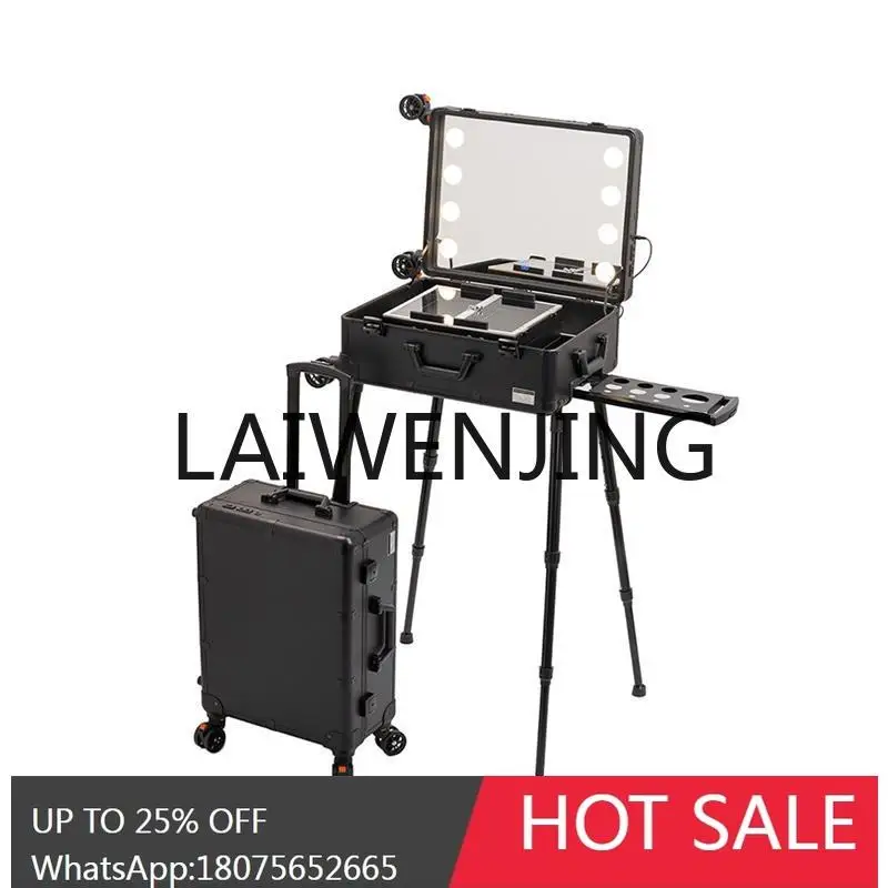 22-Inch with Light Professional Cosmetic Case Pull Rod Makeup Case Tool Advanced Multi-Layer Mirror Manufacturer