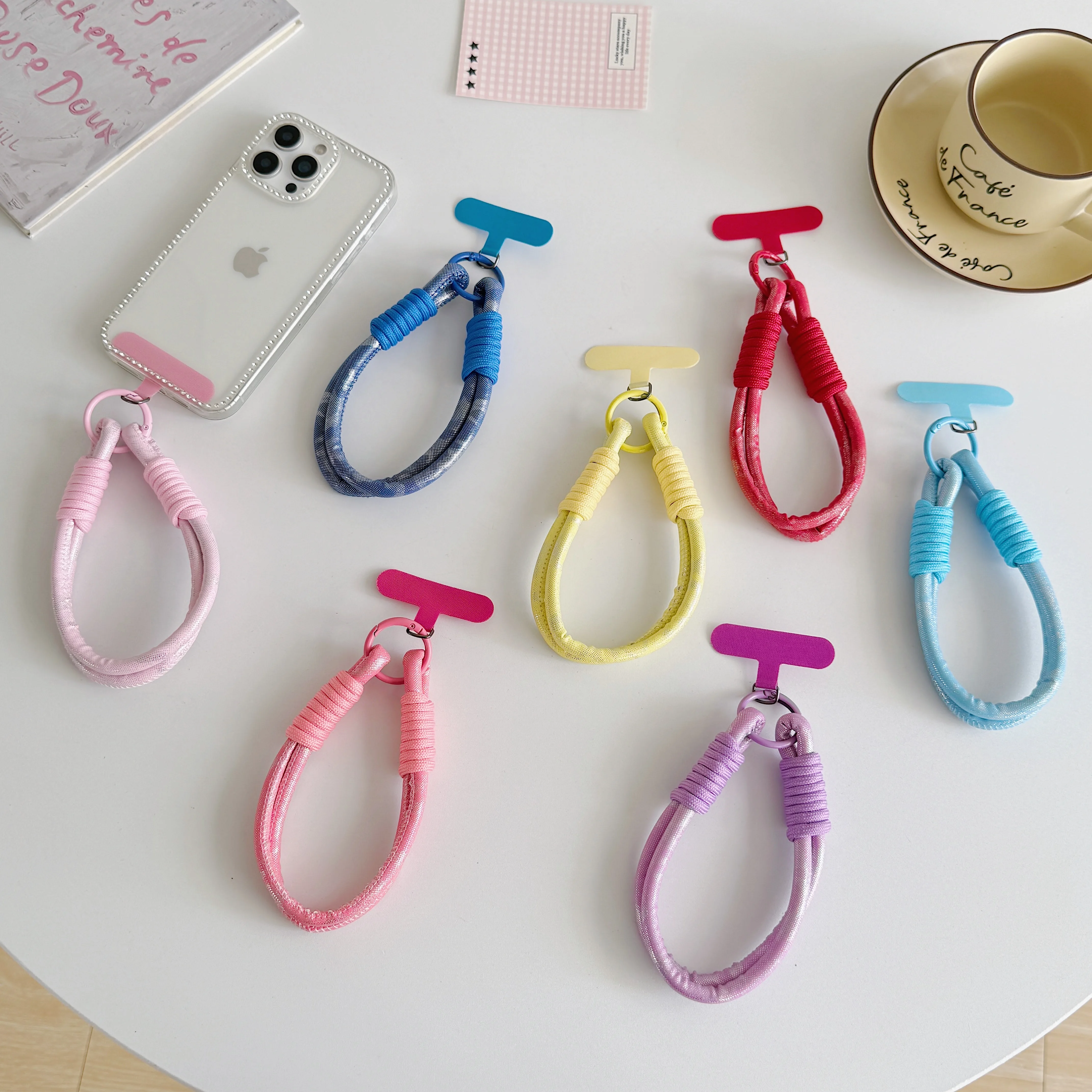 

Креативный камуфляжный ремешок для мобильного телефона из искусственной кожи, короткий ремешок на запястье, ремешок с защитой от потери допамина, подвесная часть, подвеска для телефона