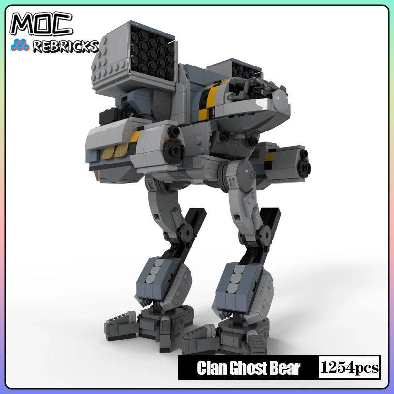 MOC Robot Series Creative Bricks Mad Cat Mecha Clan Ghost Bear Building Block Particle Model DIY Set Toys Boy Hobbies Xmas Gifts