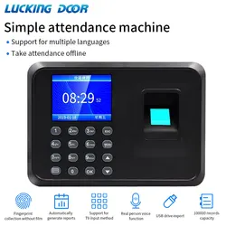 2.4 Inch A5 Biometric Time Attendance System USB Recorder Fingerprint Reader Clock in Employee Control Machine Electronic Device