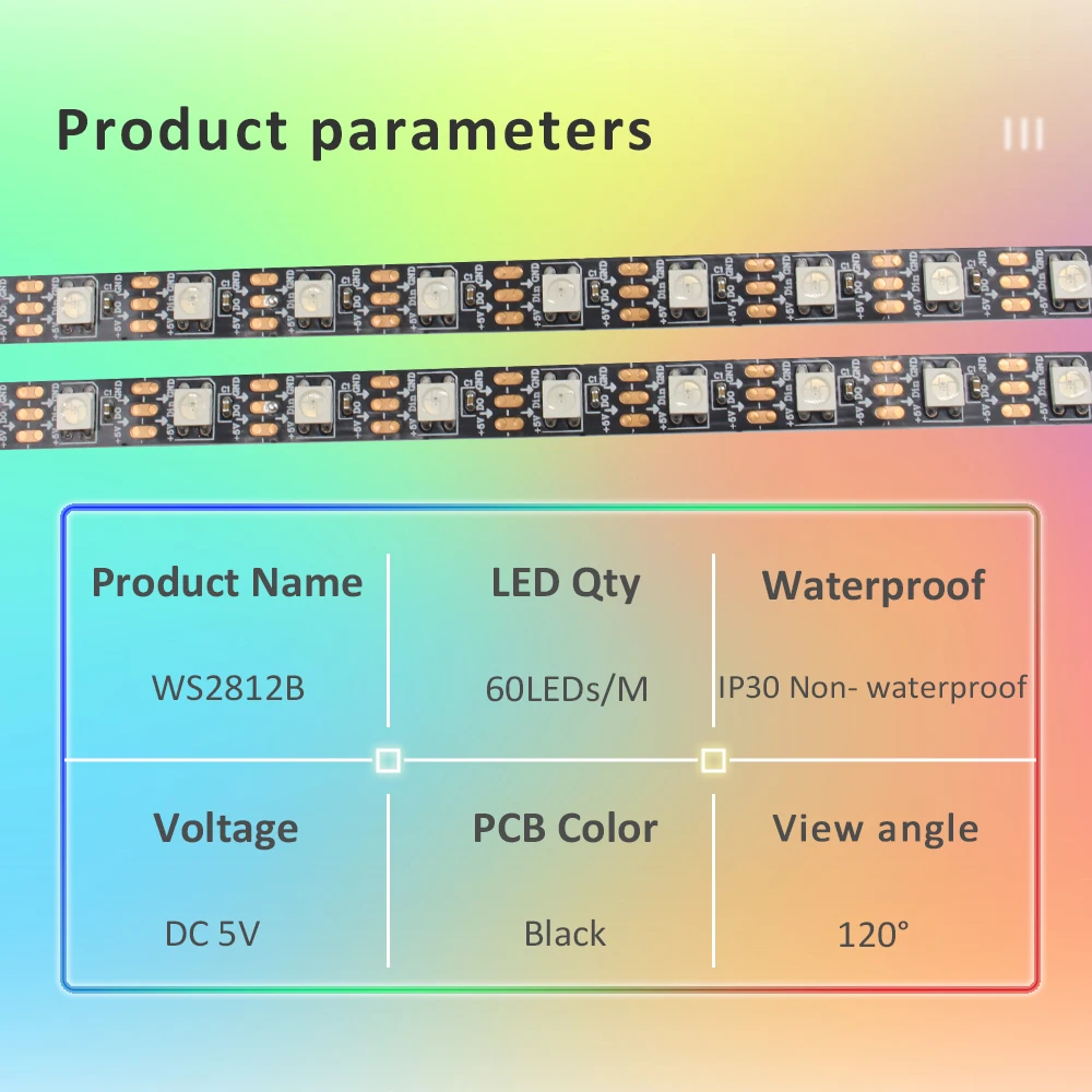 5V 3PIN ARGB LED Strip Light WS2812B IC Addressable Rainbow Light Digital Header PC Host Case Asus Aura Sync RGBIC Fusion RGBIC