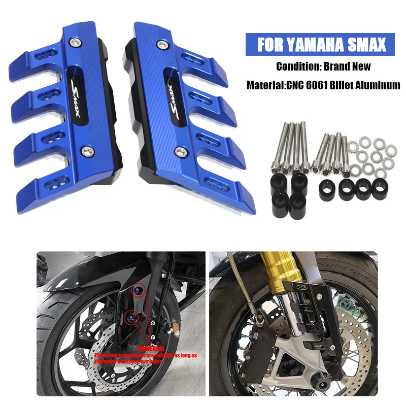 For SMAX SMAX155 AEROX R Motorcycle CNC Aluminum mudguard side protection block front fender slider Accessories