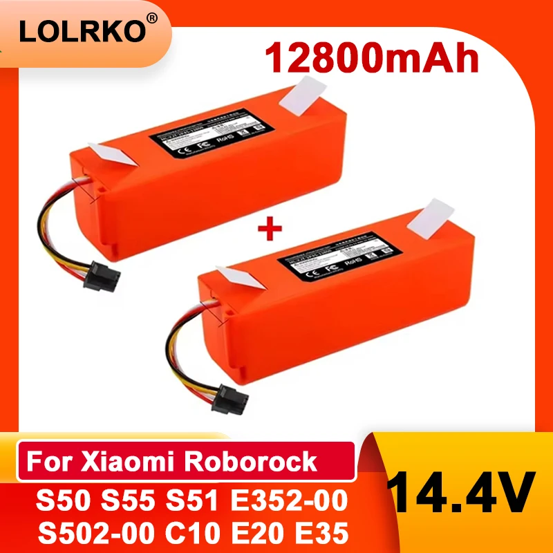 14.4V 6500mAh Original Replacement Battery For Xiaomi Roborock S6 S7 MaxV Q5 Q7 MAX Robot Vacuum Cleaner Accessories Parts
