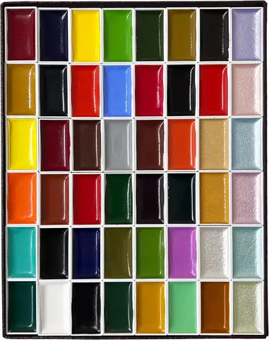 Kissho Japanese Painting Paint Horn Face Sai, Made in 48 Colors