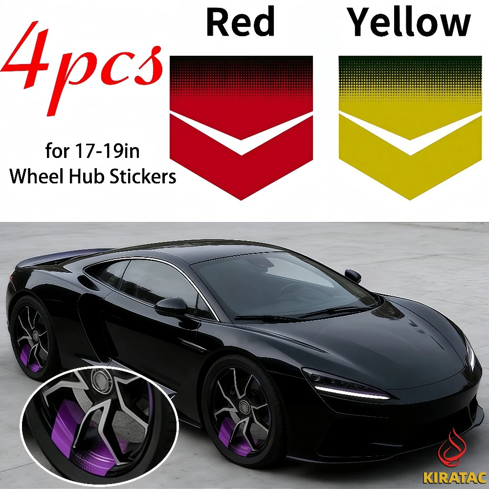 

4pcs/1set Cool Arrow for 17-19in Car Wheel Rim Sticker Waterproof for BMW Audi Toyota Honda Self-adhesive Vinyl Decal Decoration