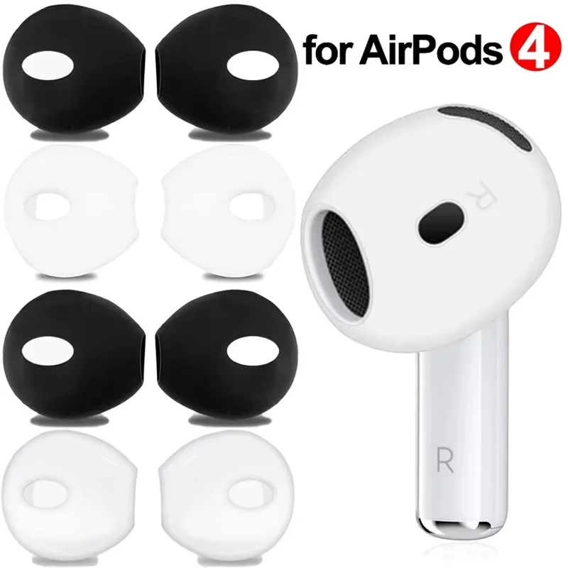 1-3 Pair Thin Silicone Eartips For AirPods 4 Earbuds Anti-Slip Earphone Protective Sleeve Ear Covers Replacement Accessories Kit