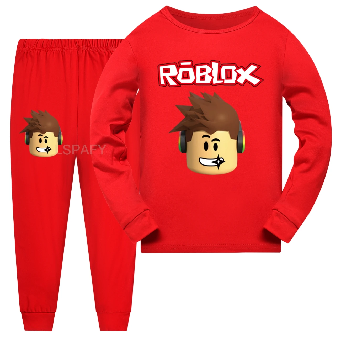 حار روبلوكس زي الاطفال طويلة الأكمام بيجامة طفل الفتيات الكرتون جيت تي شيرت السراويل 2 قطعة منامة مجموعة المراهقين ملابس خاصة كازول