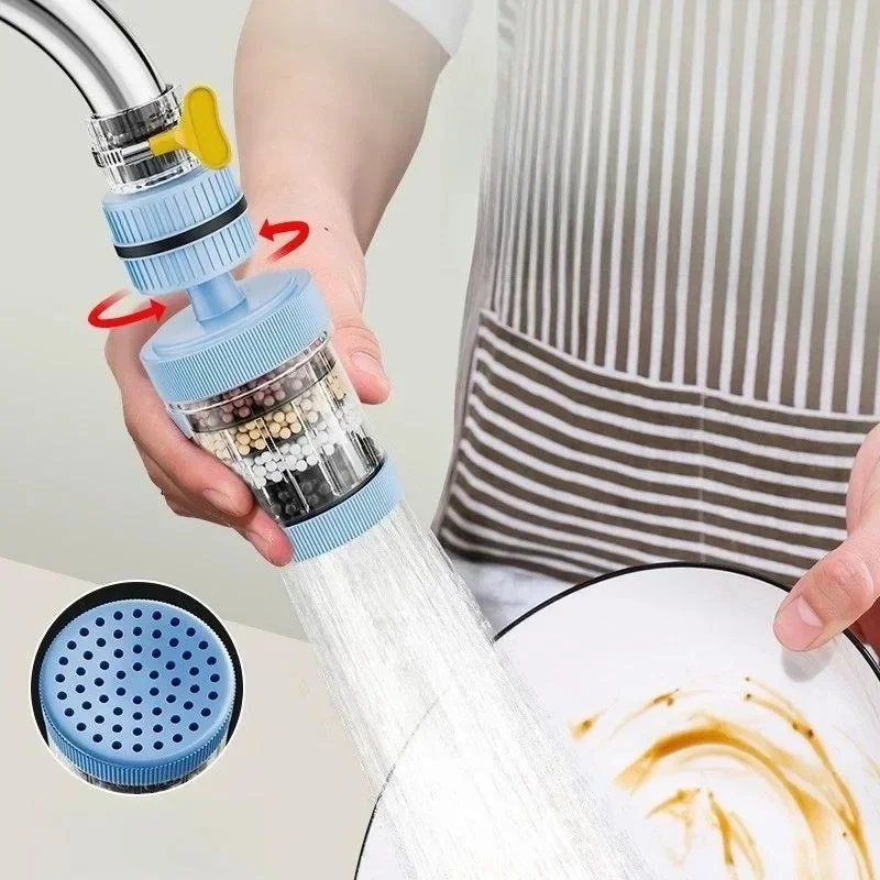 

360° Swivel Faucet Extender with Filter, Anti-Splash Tap Aerator, Universal Water Purifier for Kitchen Sink