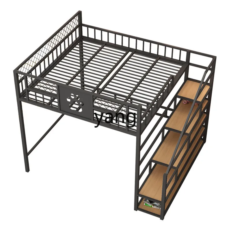 

LTT wrought iron elevated bed small apartment household adult bed empty multi-functional raised iron bed