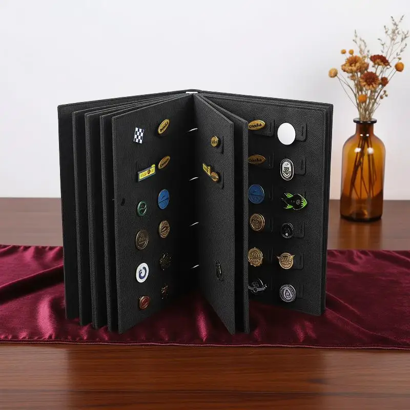 72/92 Grids Felt Pin Brooch Display Storage Book Metal Badge Chest Holder Box Pennant Brooch Board School Badge Case Container