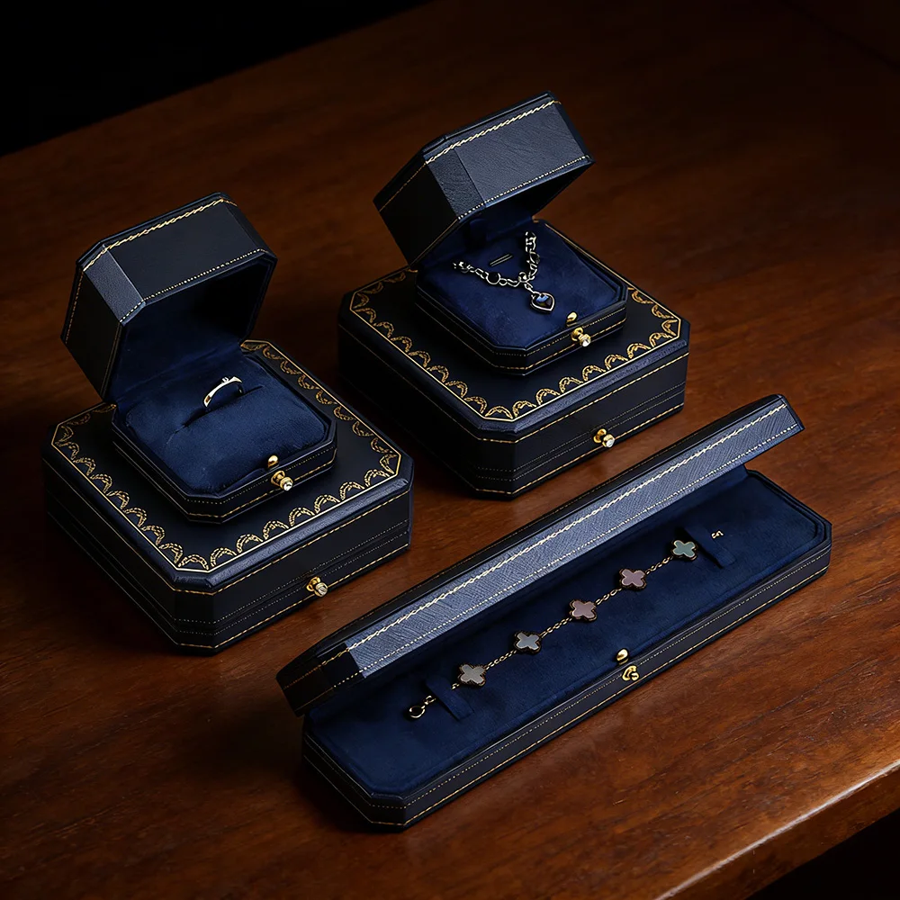 

Набор из 5 элегантных футляров для хранения украшений: классические винтажные органайзеры для колец, браслетов, минималистичные подарочные коробки для свадьбы, демонстрационные коробки для ожерелий