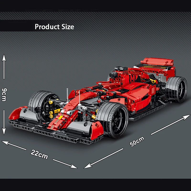 Bloques de construcción de fórmula F1 de alta tecnología, coche técnico de ciudad, vehículo de carreras súper deportivo, MOC, juguetes de ladrillos para niños, regalos para novio